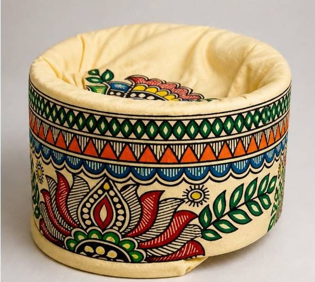 Traditional Mithila Wedding Headgear for Men - Image 1
